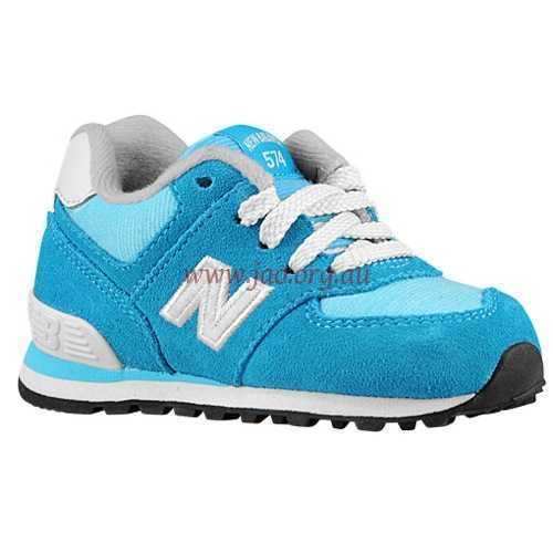 (Blue/White) New Balance 574 Girls' Toddler Australia Shoes - KL574E5I